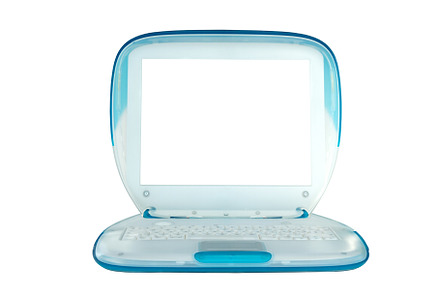Laptop computer with blank screen, a Technology Photo by BOOCYS