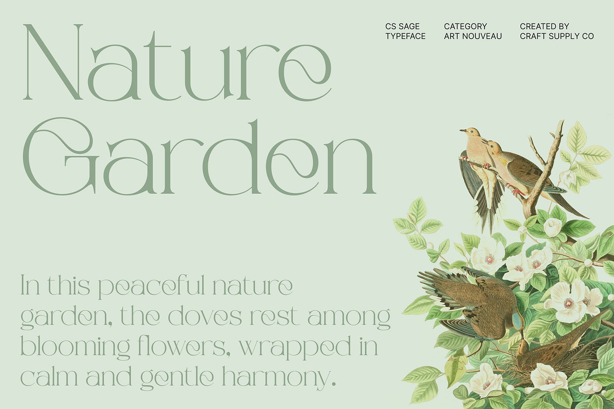 CS Sage – Art Nouveau Font, a Serif Font by Craft Supply Co. (Photo 4 of 8)