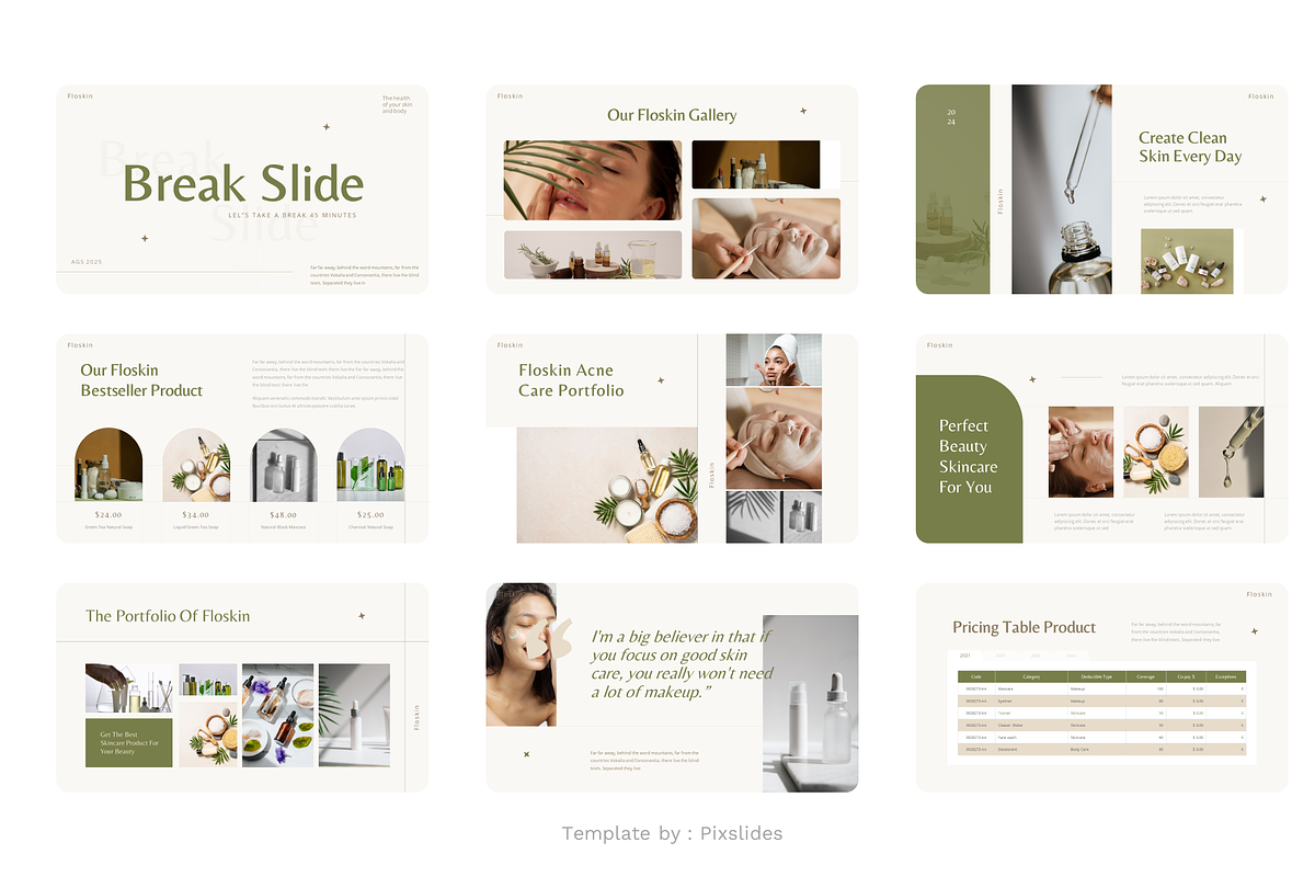 Skincare and Beauty PowerPoint, a Presentation Template by Pixslides (Photo 11 of 15)