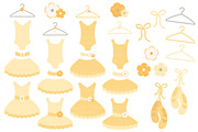 Sunshine Ballet Tutus Clipart, an Illustration by Amanda Ilkov (Thumbnail 2 of 2)