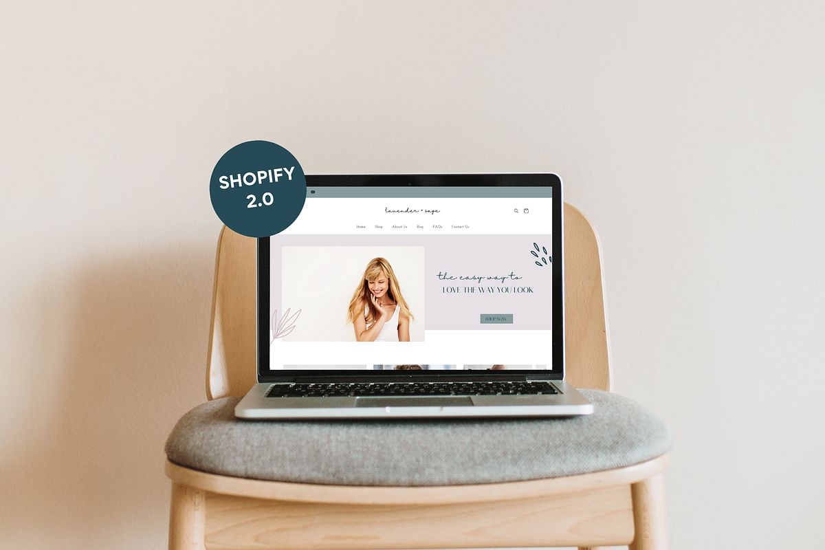 Shopify Theme | Lavender + Sage, a Templates & Theme by Easy Website Themes (Photo 1 of 8)