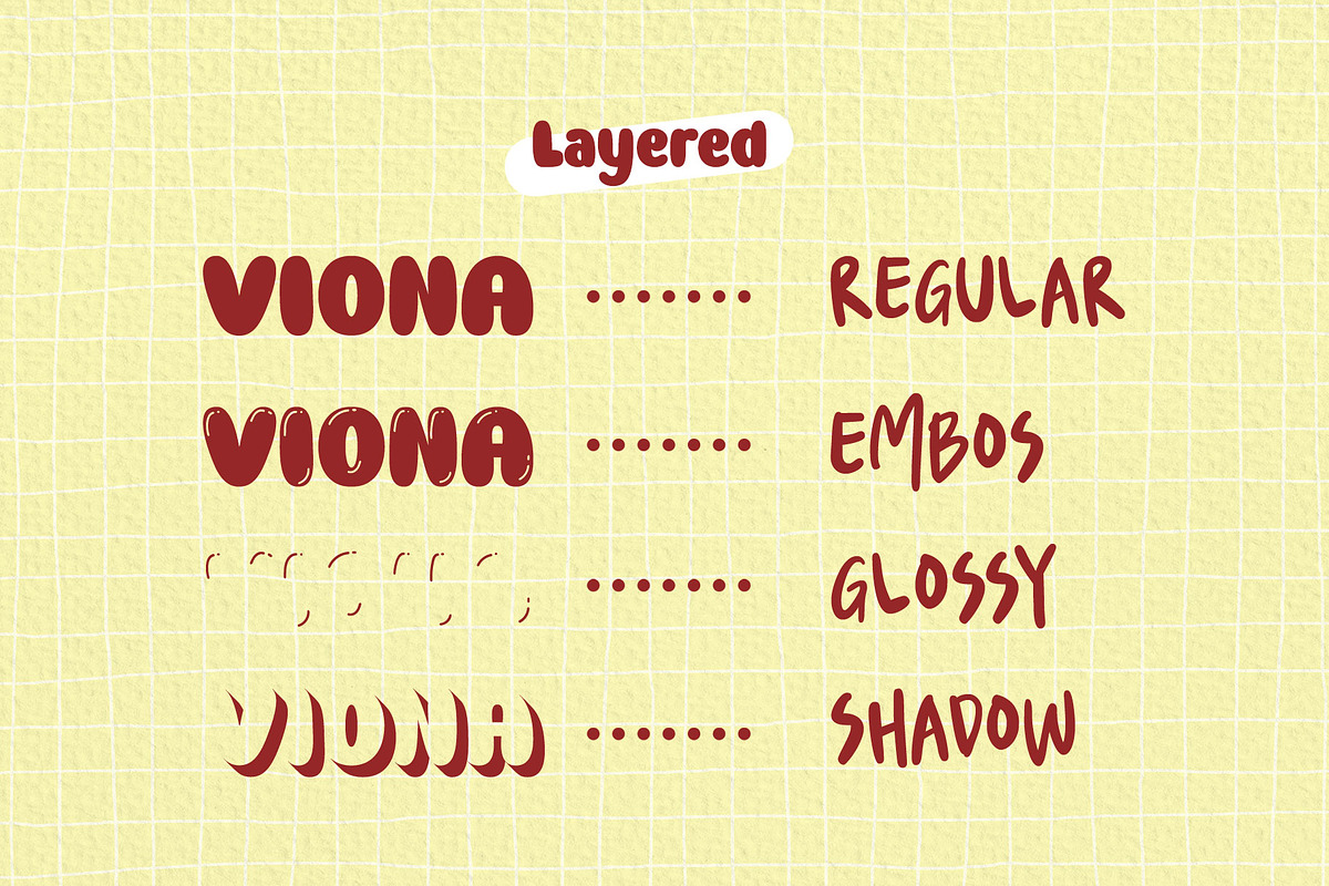 Baloon Everyday - Layered Font, a Sans Serif Font by Arterfak Project (Photo 6 of 13)