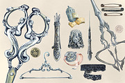 Watercolor vintage sewing kit, an Illustration by AkvarelRiver (Thumbnail 4 of 15)