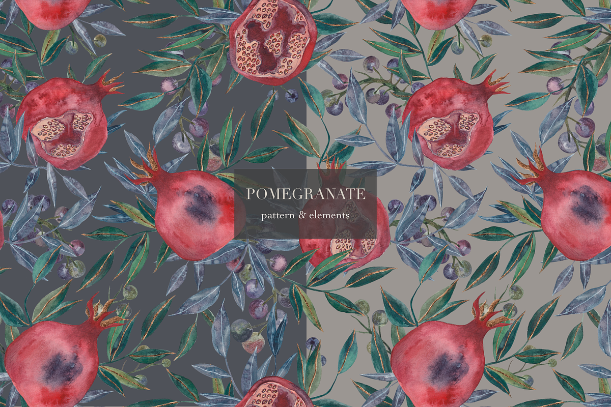 Patterns Pomegranate, a Texture Illustration by PASHKOVA (Photo 18 of 19)