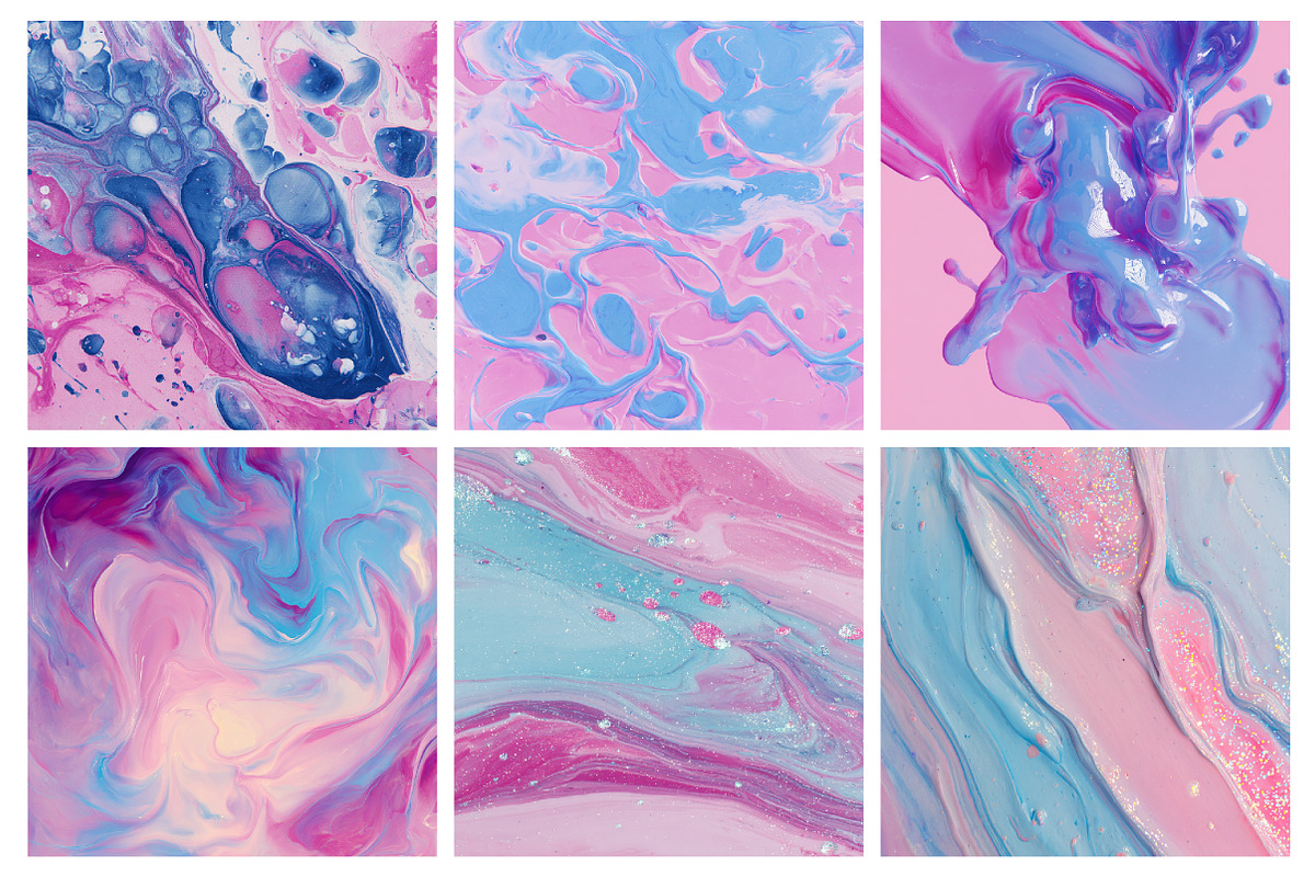 Pink And Blue Abstract Digital Paper, a Texture Illustration by RobertsArt (Photo 4 of 6)