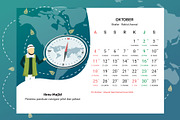 2020 Calendar - Muslim Scientist, a Stationery Template by Ted-sign (Thumbnail 37 of 39)