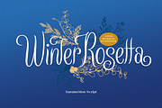 Winter Rosetta - Handwritten Script, a Script Font by Letterhend Studio (Thumbnail 1 of 9)