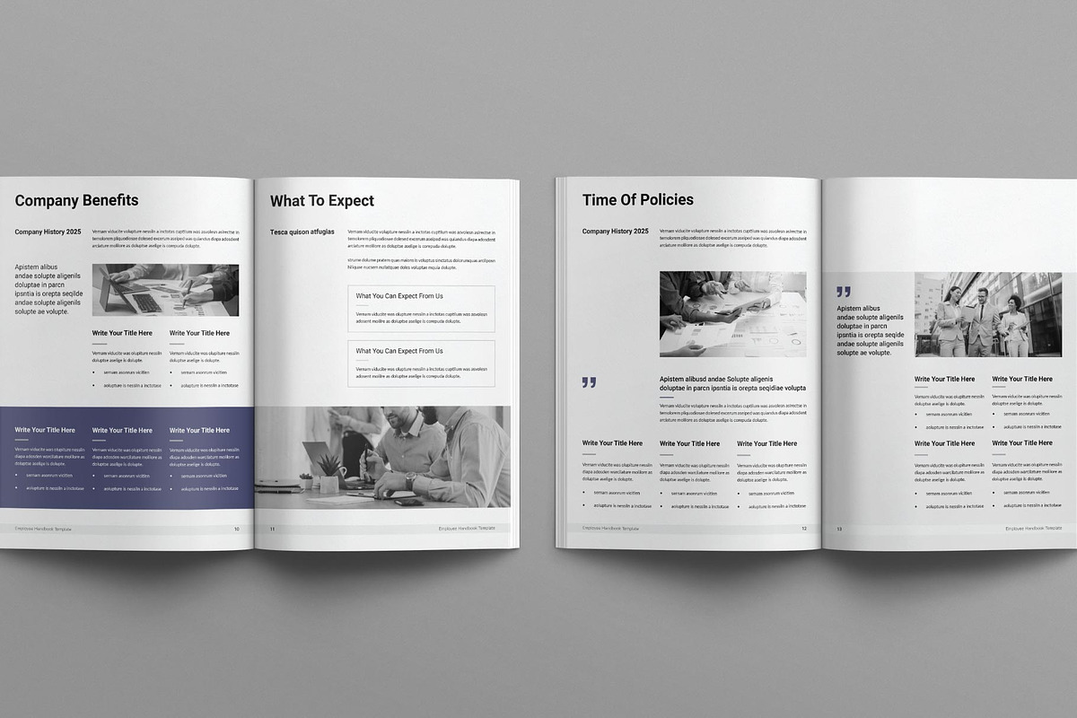 Employee Handbook Template, a Brochure Template by E-Type (Photo 5 of 10)