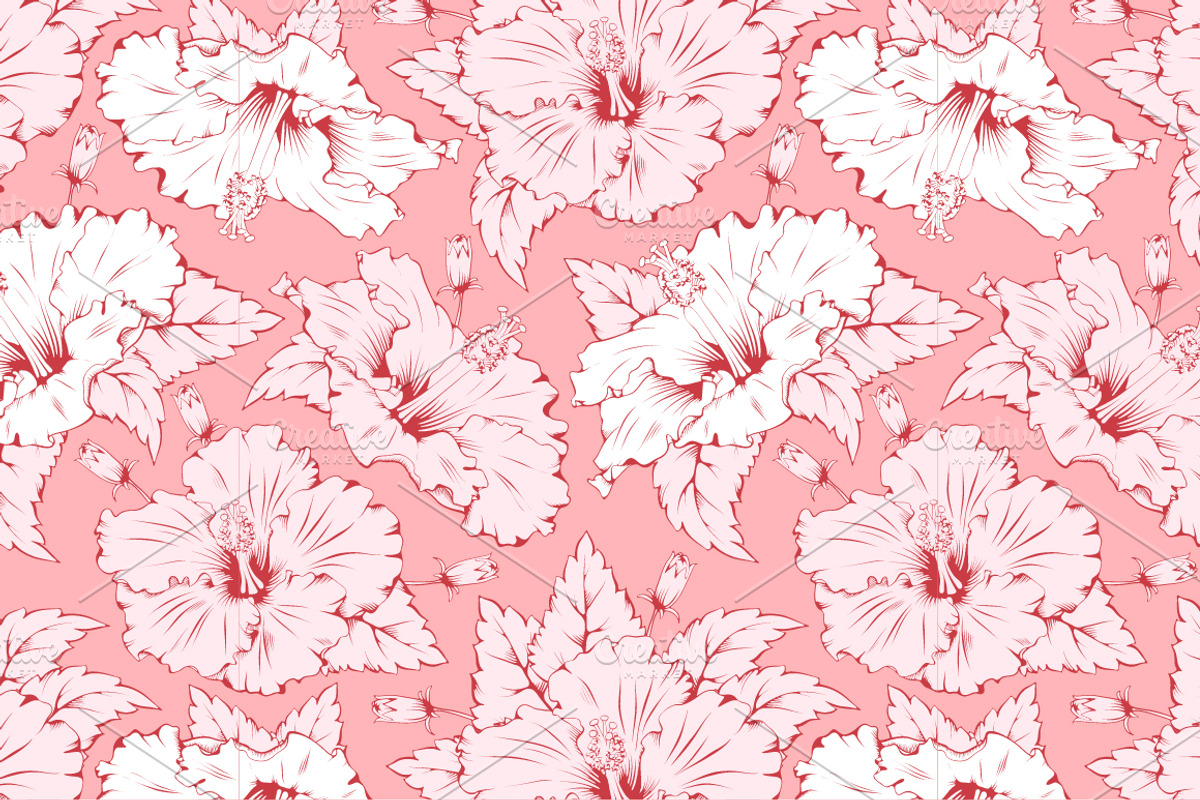 Set Designs With Hibiscus, an Illustration by Vector beauty (Photo 4 of 5)