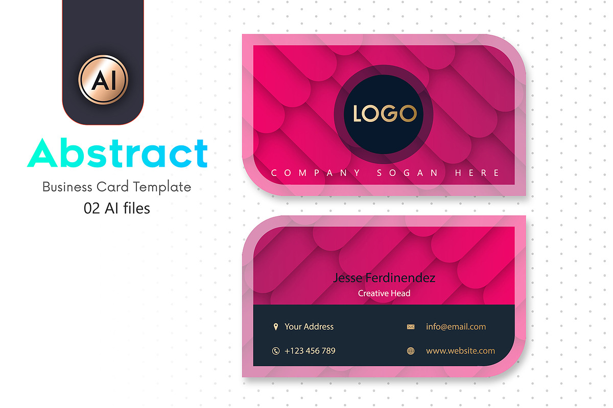 Abstract Business Card Template - 24, a Business Card Template by M6 Gallery