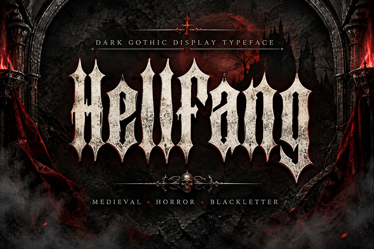 Hellfang, a Blackletter Font by Wow Magic (Photo 3 of 7)