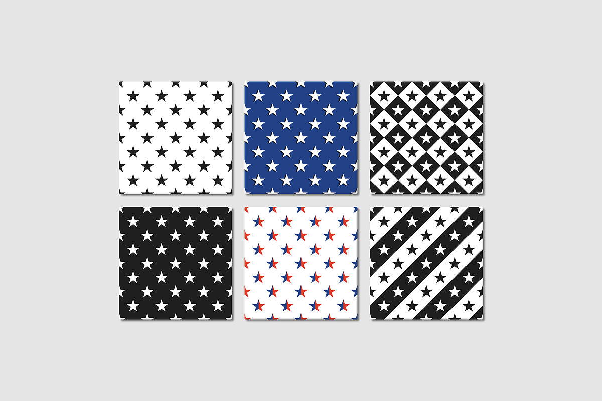 Stars - 18 Seamless Patterns, a Pattern Graphic by Tustan