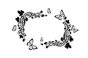 Butterfly Floral Vintage Frame Bundl, an Illustration by Creativeshirt (Thumbnail 13 of 51)