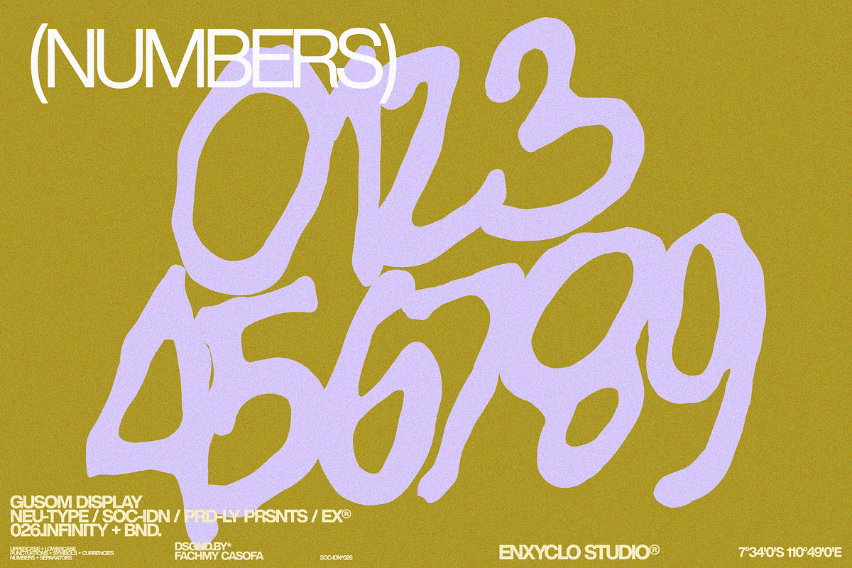 GUSOM — Gritty Poster Headline Font, a Handwritten Font by Enxyclo Studio (Photo 5 of 11)