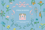 Spring Whispers vector clipart, a Decorative Illustration by vanloveart (Thumbnail 1 of 10)