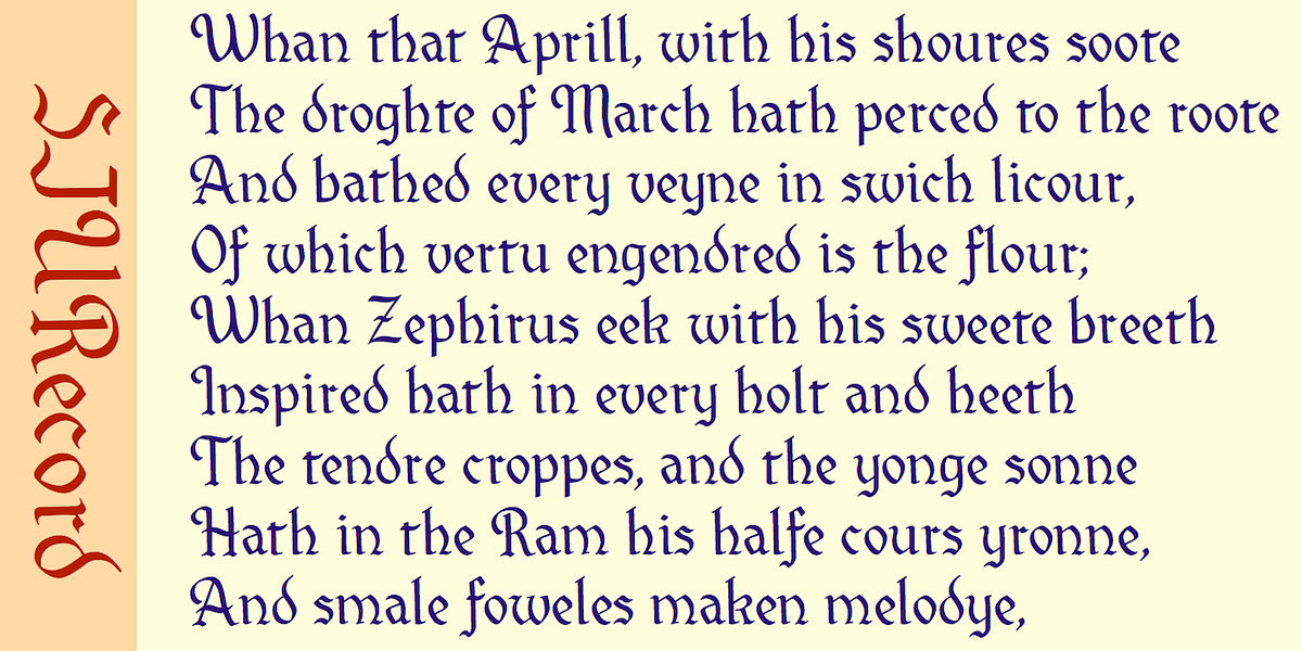 SJURecord, a Blackletter Font by Ingrimayne Type (Photo 3 of 7)