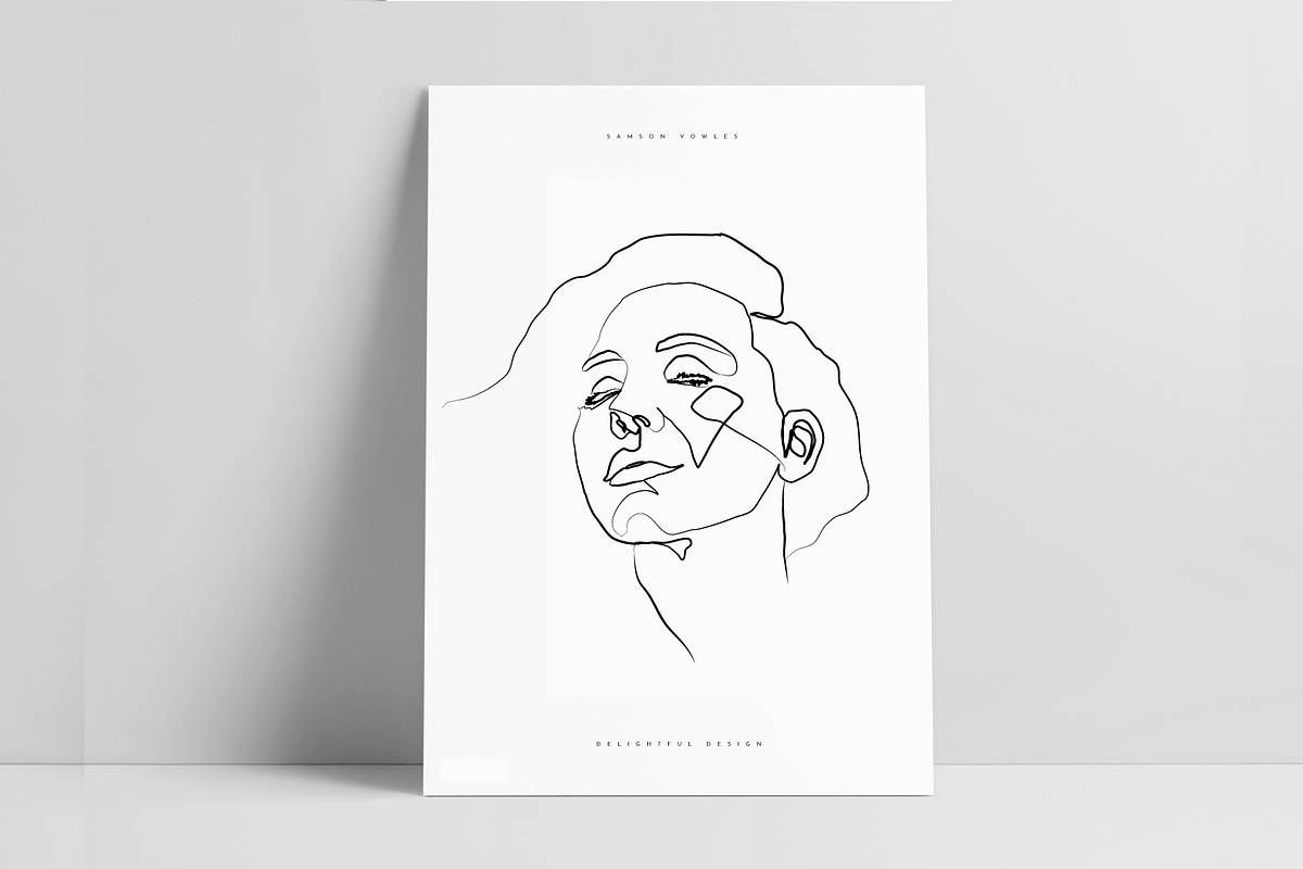 Line Art Woman Illustrations, a Person Illustration by Delightful Design (Photo 3 of 8)