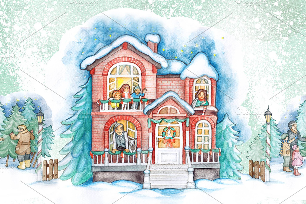 White Christmas Clipart Images, an Illustration by Whimseez (Photo 3 of 5)