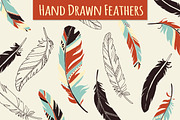 Feather Elements / Hand Drawn, a Graphic by The Pen and Brush (Thumbnail 1 of 4)