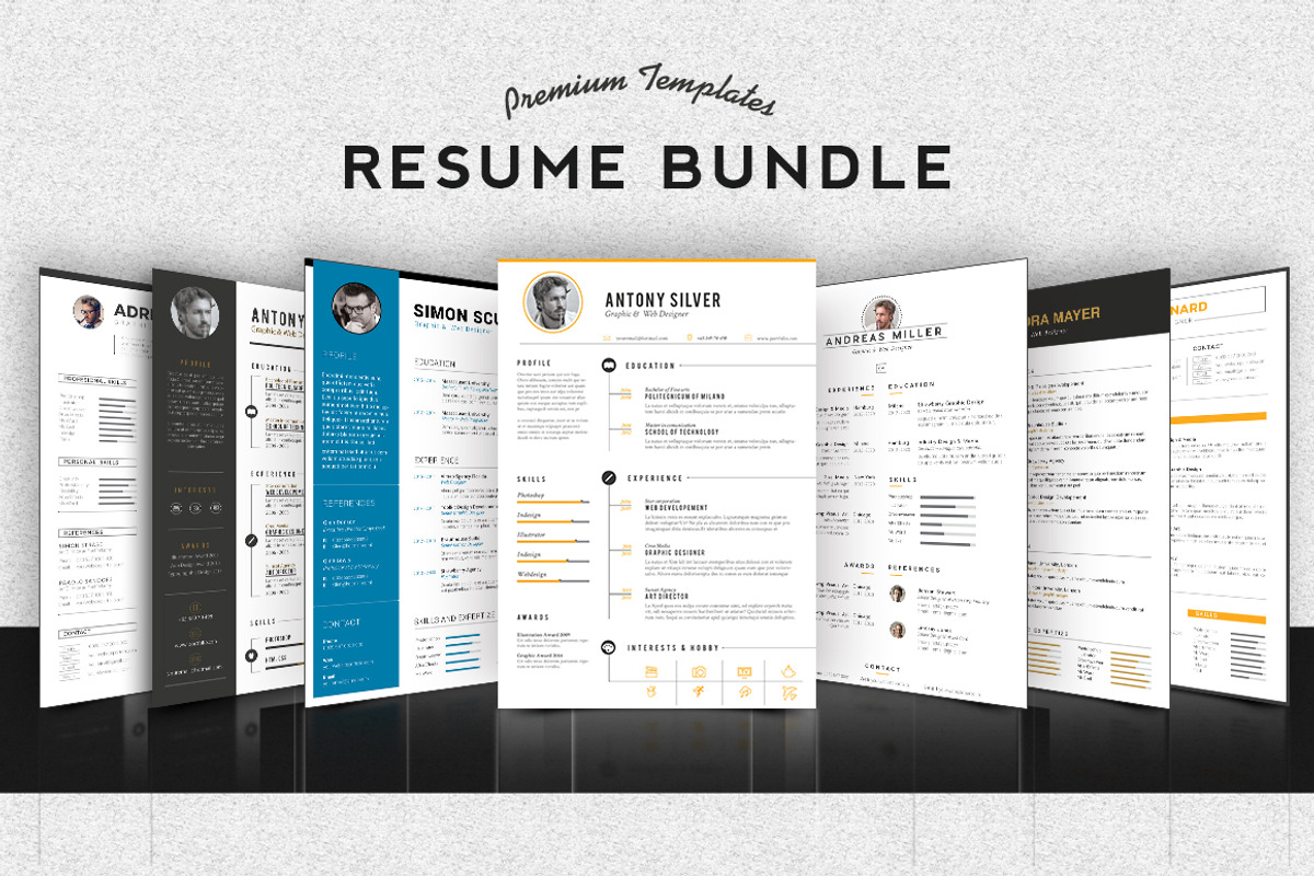 Premium Resume Bundle, a Resume Template by sz81 (Photo 4 of 4)