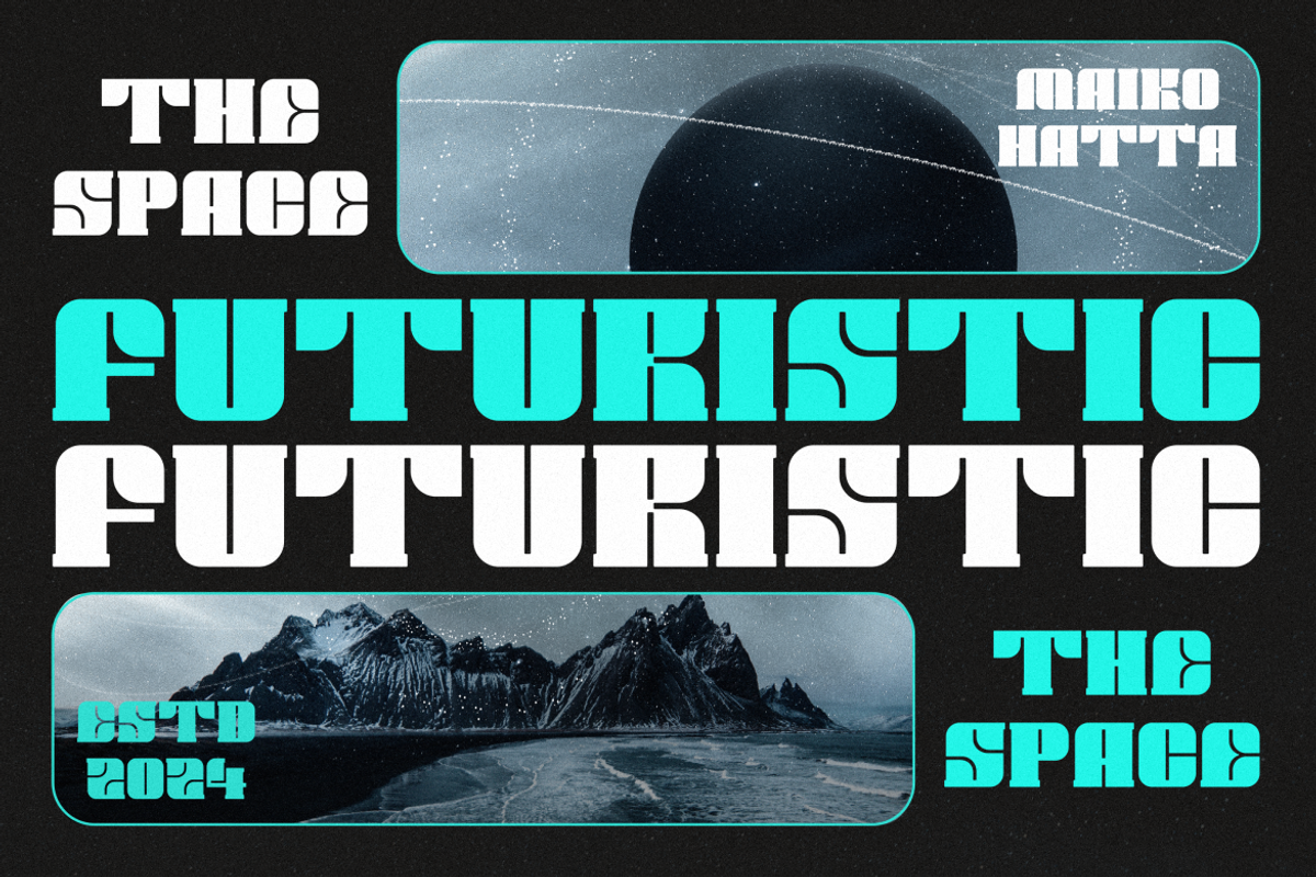 Aruesa - Modern Techno Font, a Serif Font by MaikoHatta (Photo 3 of 8)