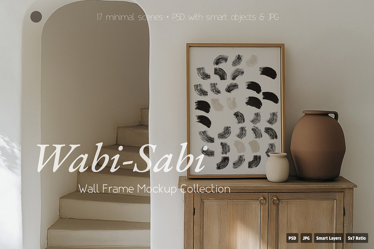 Wabi-Sabi Wall Frame Mockups, a Product Mockup by NikiArts (Photo 1 of 11)