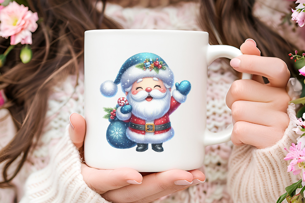 Cute Christmas Watercolor Clipart, an Illustration by RobertsArt (Photo 5 of 7)