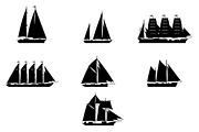 Sailing Ships Set, a Transportation Illustration by Albert Does Stuff (Thumbnail 3 of 3)