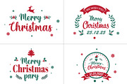Merry Christmas Text Decoration, a Stationery Template by MightyDesign (Thumbnail 1 of 5)
