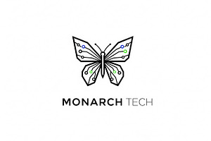Monarch Tech Butterfly, a Branding & Logo Template by Logocreative