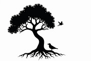 Tree and Birds Clipart Set of, an Illustration by musafir_fashion (Thumbnail 9 of 9)