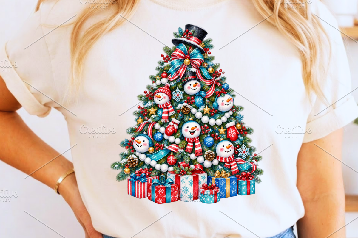 Hand Painted Christmas Tree Bundle, a Seasonal Illustration by Ink Gallery (Photo 11 of 11)