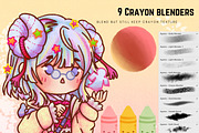 34 Crayon Procreate brushes, a Brush Add-On by ProcreateiBox (Thumbnail 5 of 7)