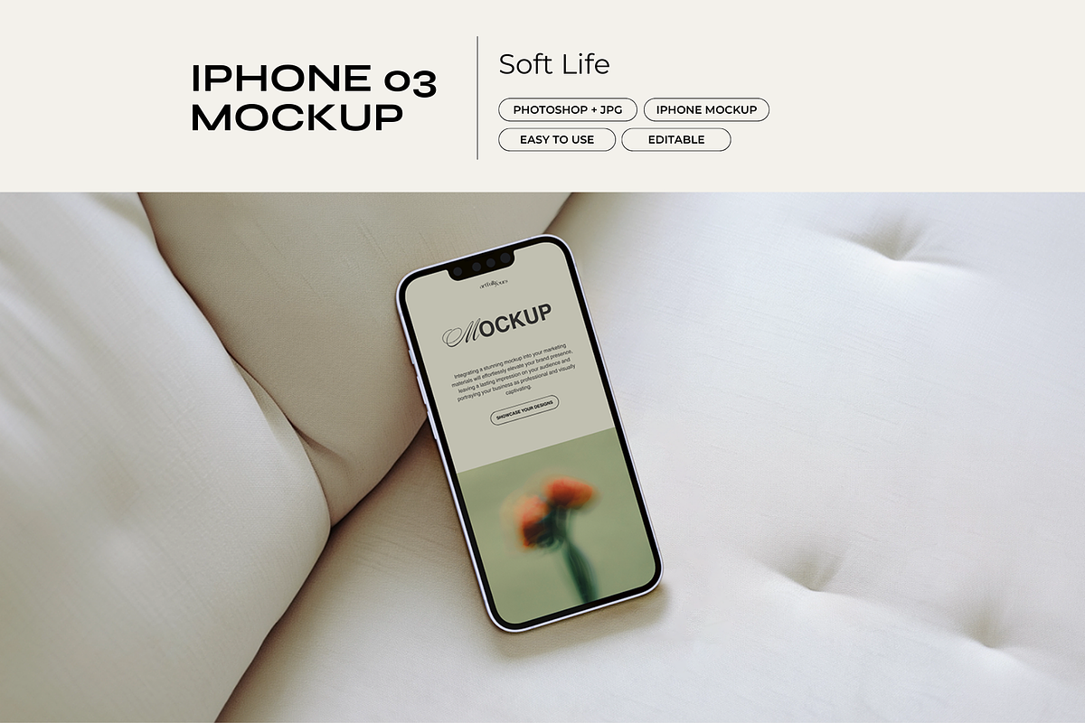 iPhone Mockup PSD | 03 | Soft Life, an iPhone Mockup by Artfullyours (Photo 1 of 4)