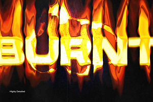 Burnt Flaming Text Effect