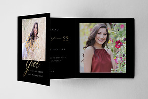 Trifold Graduation Announcement PSD