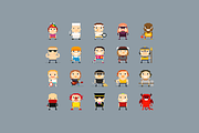 100 Pixel Art Characters, a Person Illustration by chewkotski (Thumbnail 4 of 6)