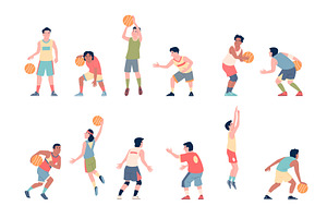 Men basketball characters, a Sport Illustration by LadadikArt