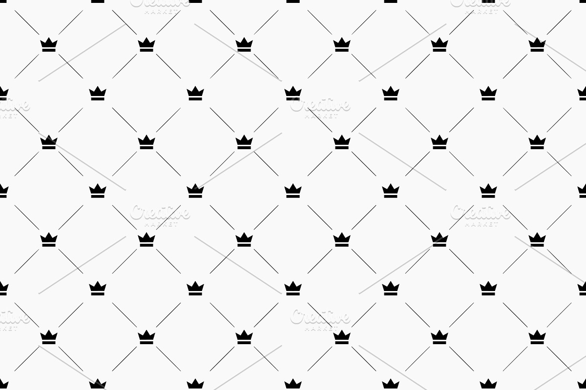 Seamless crown pattern background, a Pattern Graphic by Neopat (Photo 7 of 9)