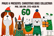 Paws & Presents: Christmas Dogs, an Animal Illustration by PrintHaven Designs (Thumbnail 1 of 9)