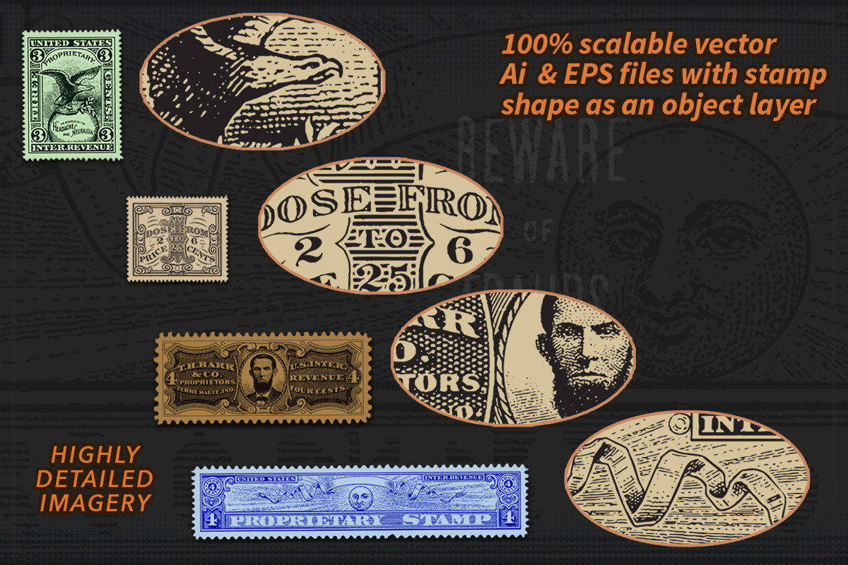 Vintage MEDICINE BOTTLE Stamps, an Object Graphic by Roulette Studio (Photo 3 of 5)