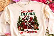 Dear Santa I Can Explain Raccoon PNG, a Seasonal Illustration by CrexoraLab (Thumbnail 3 of 4)