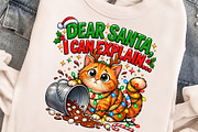 Funny Christmas Cat PNG Dear Santa, an Object Graphic by Zahyl Studio (Thumbnail 4 of 7)
