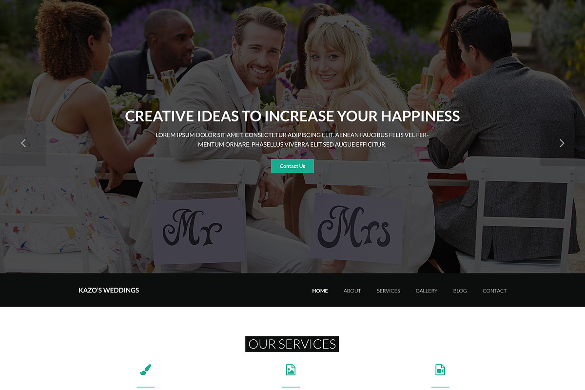 One Page Wedding PSD Web Template, a Landing Page Template by WebbyTemplates (Photo 2 of 4)