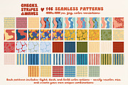 Stripe Wave Dot Tile Retro patterns, a Pattern Graphic by Yuliya Derbisheva (Thumbnail 13 of 13)