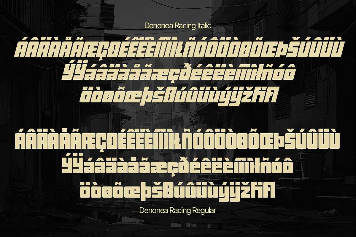 Denonea Racing - Bold Speed Fonts, a Sans Serif Font by Konstantine Studio (Photo 9 of 10)