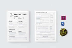 Marketing Plan | MS Word & Indesign, a Stationery Template by design_hut