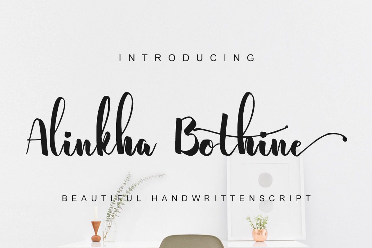 Alinkha Bothine, a Script Font by MissinkLab Studio (Photo 7 of 8)