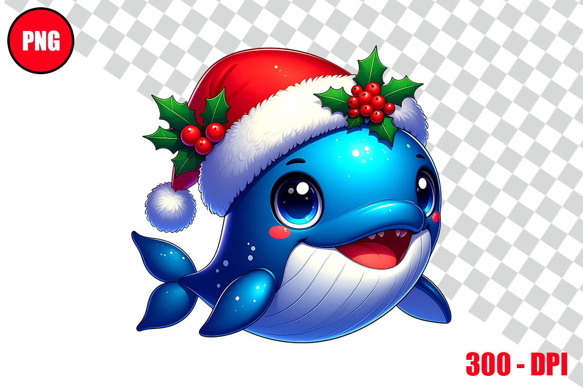 Christmas Whale Clipart Bundle Files, an Animal Illustration by taramija (Photo 9 of 26)
