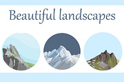 Mountain landscapes, a Background Graphic by lycka (Thumbnail 1 of 5)